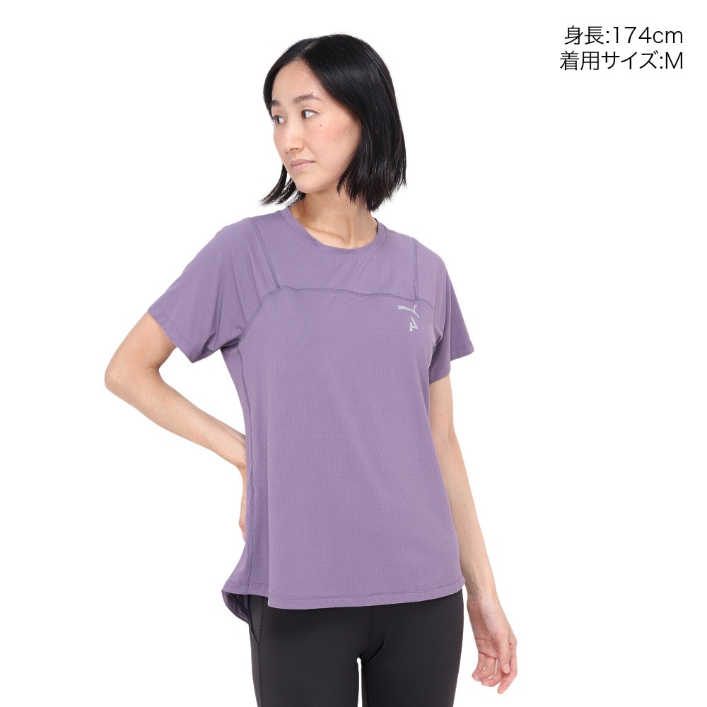 プーマ（PUMA）（レディース）接触冷感 ランニング シーズンズ COOLCELL トレイルランニング 半袖 Tシャツ 52323861 パープル