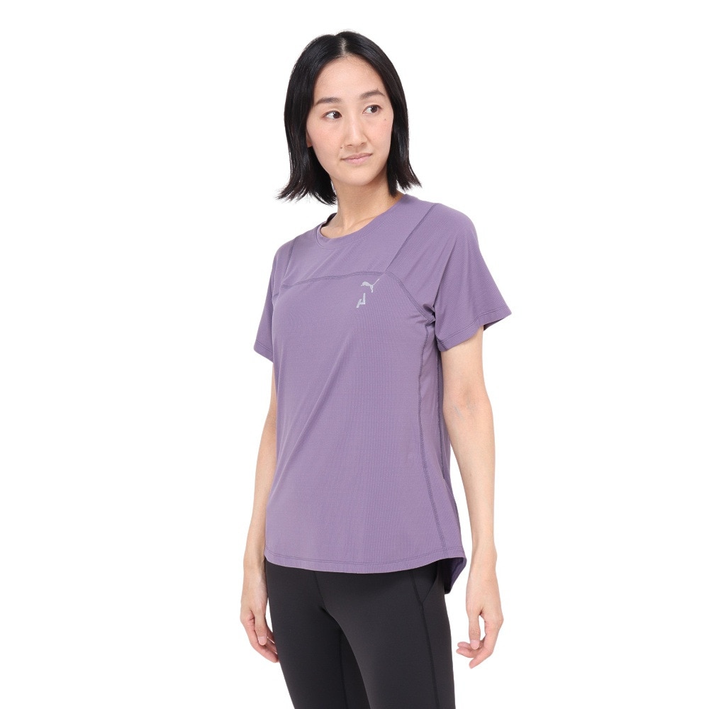 プーマ（PUMA）（レディース）接触冷感 ランニング シーズンズ COOLCELL トレイルランニング 半袖 Tシャツ 52323861 パープル