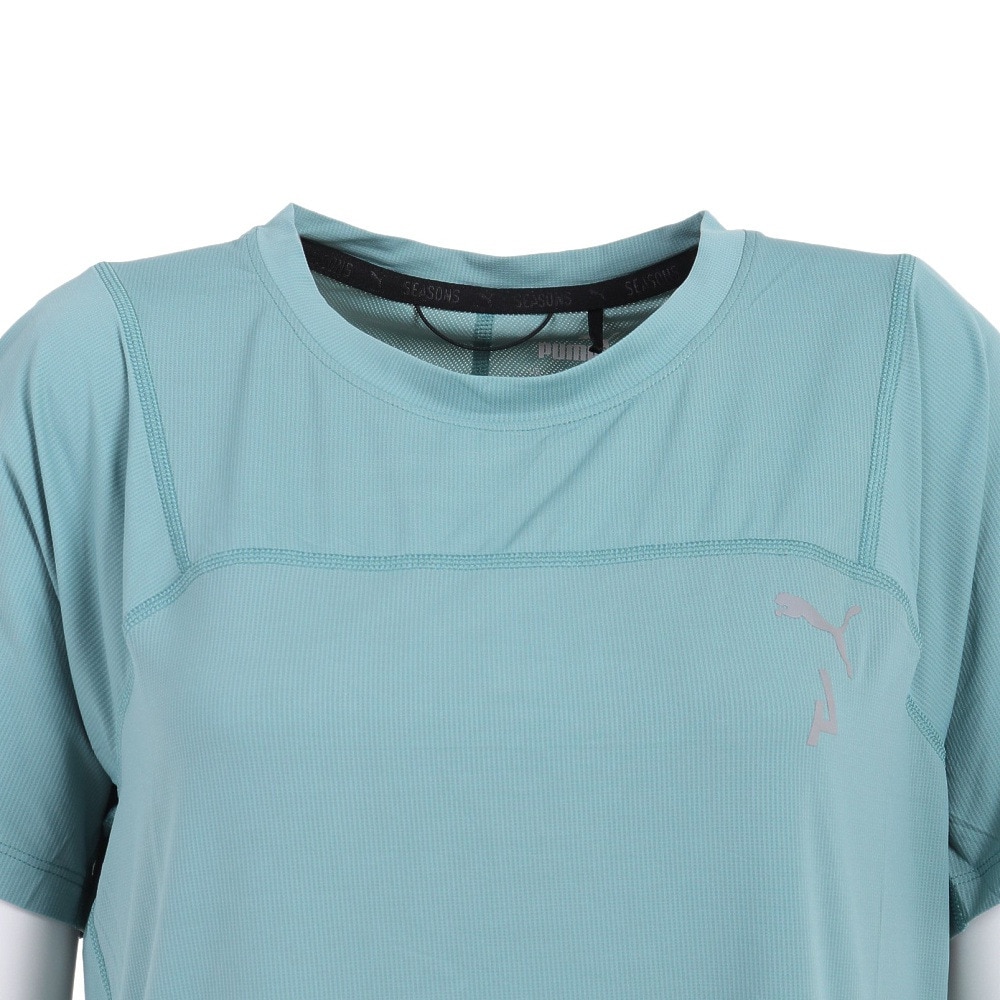 プーマ（PUMA）（レディース）接触冷感 ランニング シーズンズ COOLCELL トレイルランニング 半袖 Tシャツ 52323884 サックス