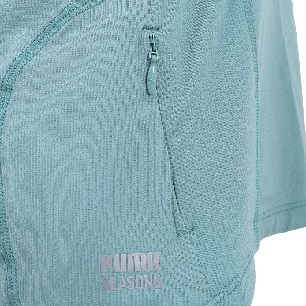 プーマ（PUMA）（レディース）接触冷感 ランニング シーズンズ COOLCELL トレイルランニング 半袖 Tシャツ 52323884 サックス