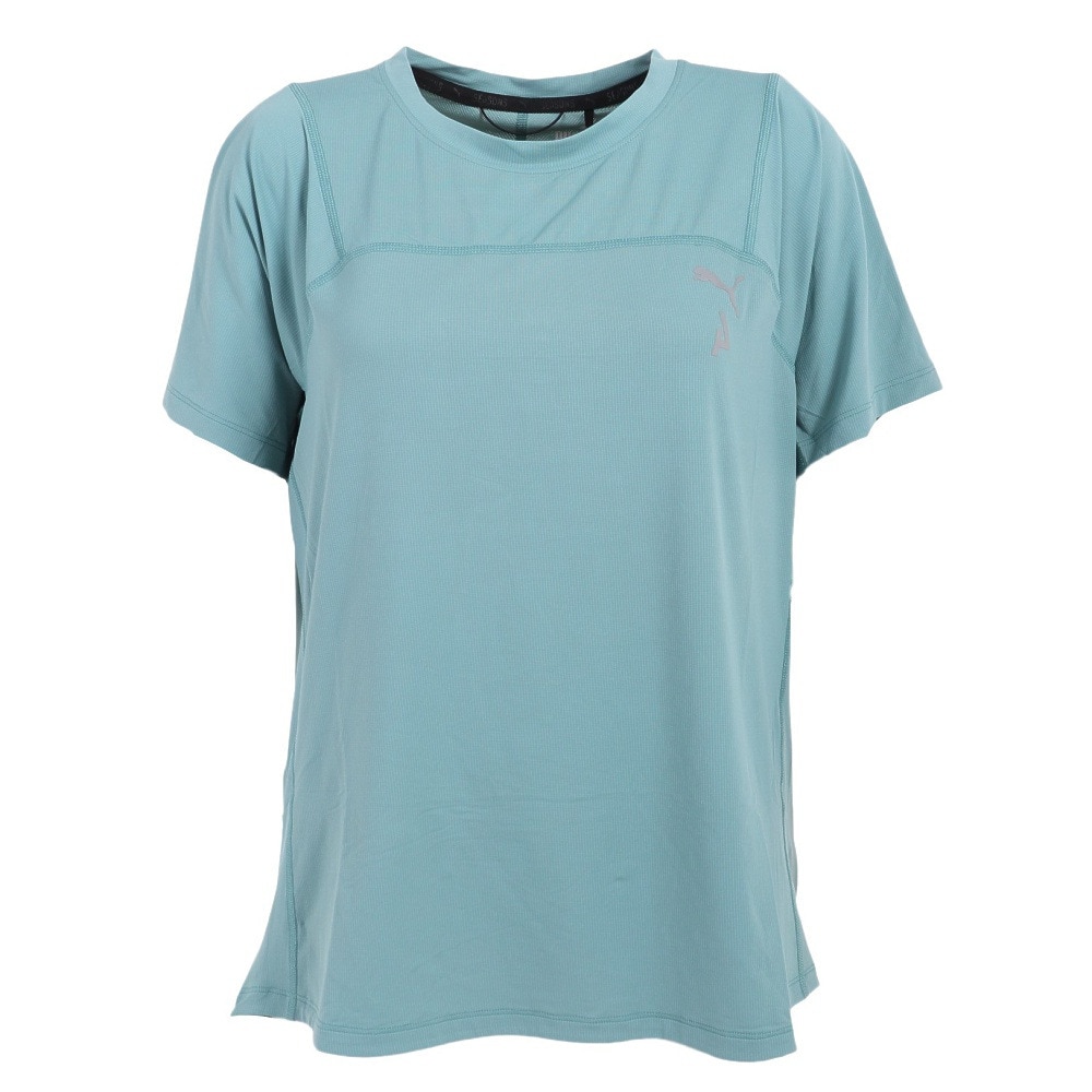 プーマ（PUMA）（レディース）接触冷感 ランニング シーズンズ COOLCELL トレイルランニング 半袖 Tシャツ 52323884 サックス