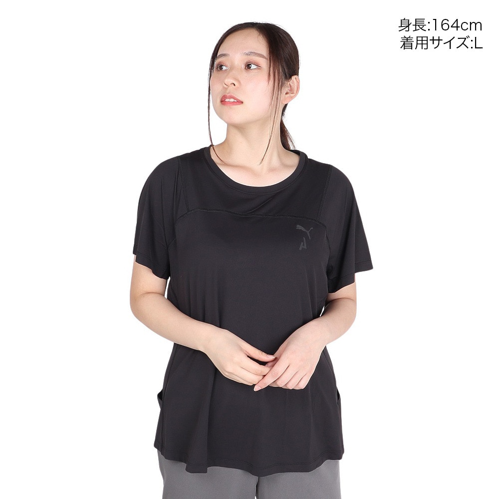 プーマ（PUMA）（レディース）接触冷感 軽量 半袖シャツ W SS クール セル トライル ティー 524912 01 ブラック