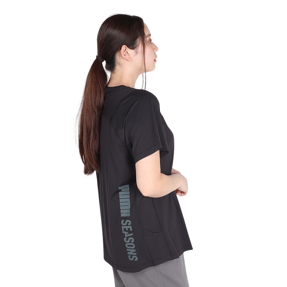 プーマ（PUMA）（レディース）接触冷感 軽量 半袖シャツ W SS クール セル トライル ティー 524912 01 ブラック