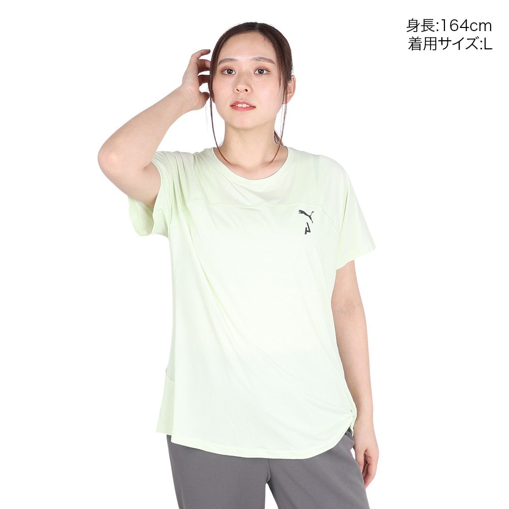 プーマ（PUMA）（レディース）接触冷感 軽量 半袖シャツ W SS クール セル トライル ティー 524912 35 ホワイト