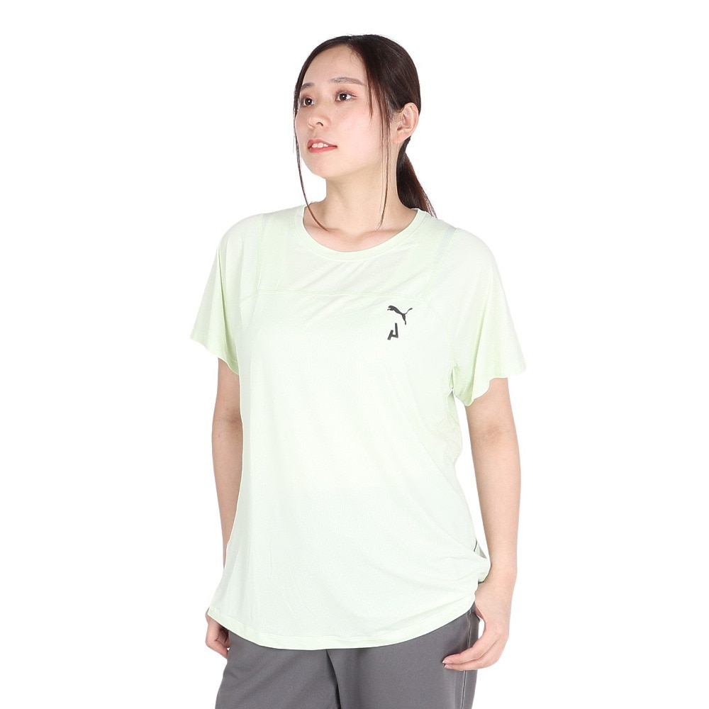 プーマ（PUMA）（レディース）接触冷感 軽量 半袖シャツ W SS クール セル トライル ティー 524912 35 ホワイト