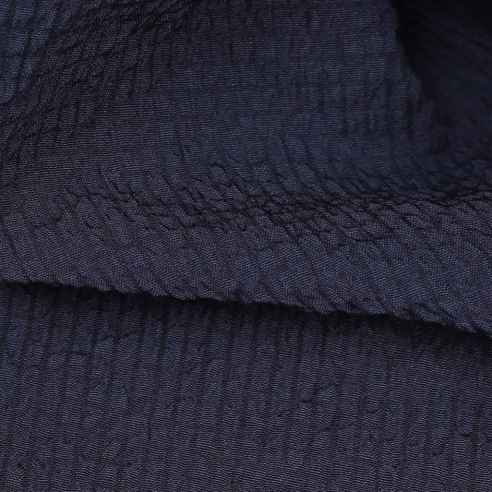 クリフメイヤー（KRIFF MAYER）（レディース）Aラインノーカラー 半袖シャツ 2344403LX:79:NAVY