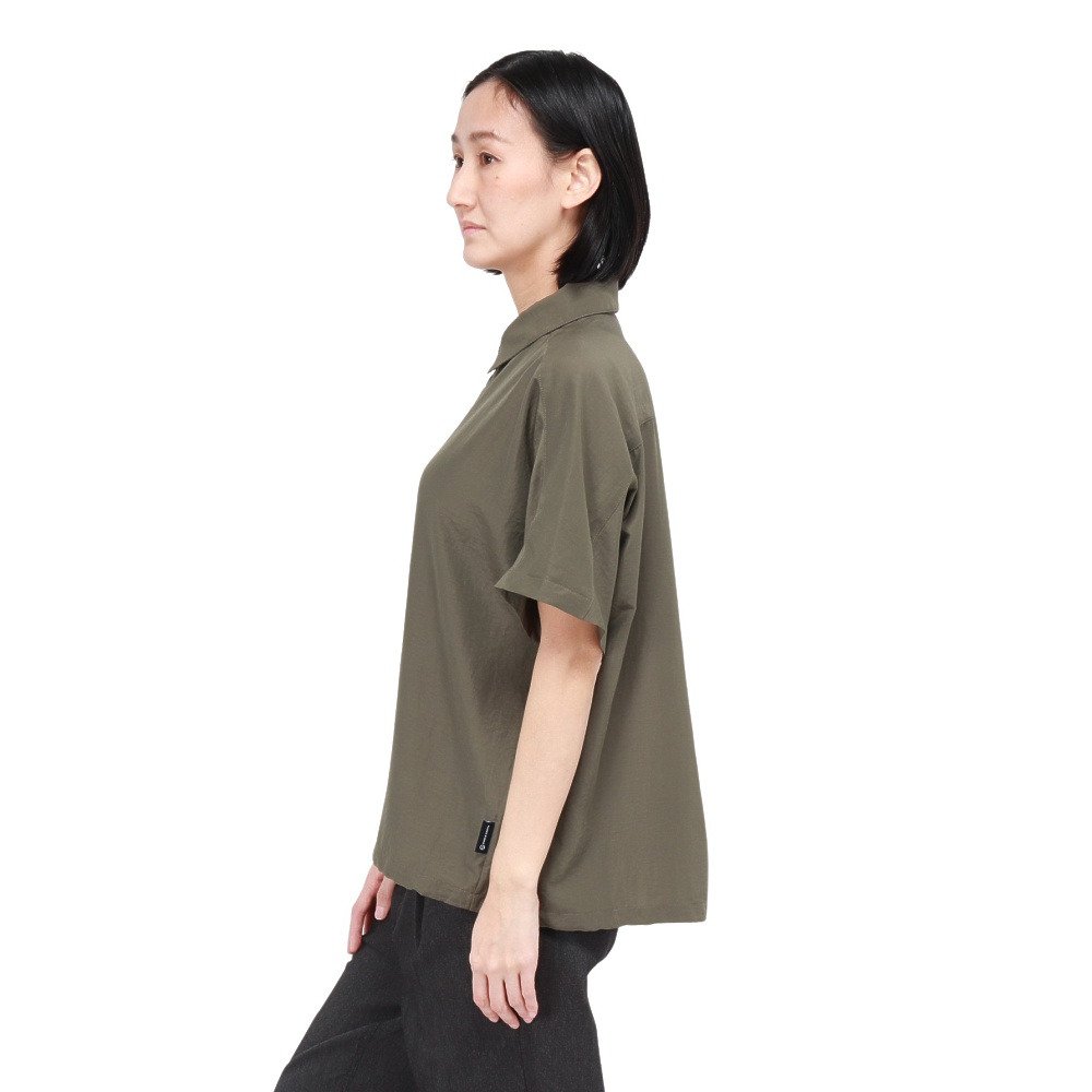 ホールアース（Whole Earth）（レディース）半袖シャツ フレンチスリーブシャツ WE2VDZ76 KHK