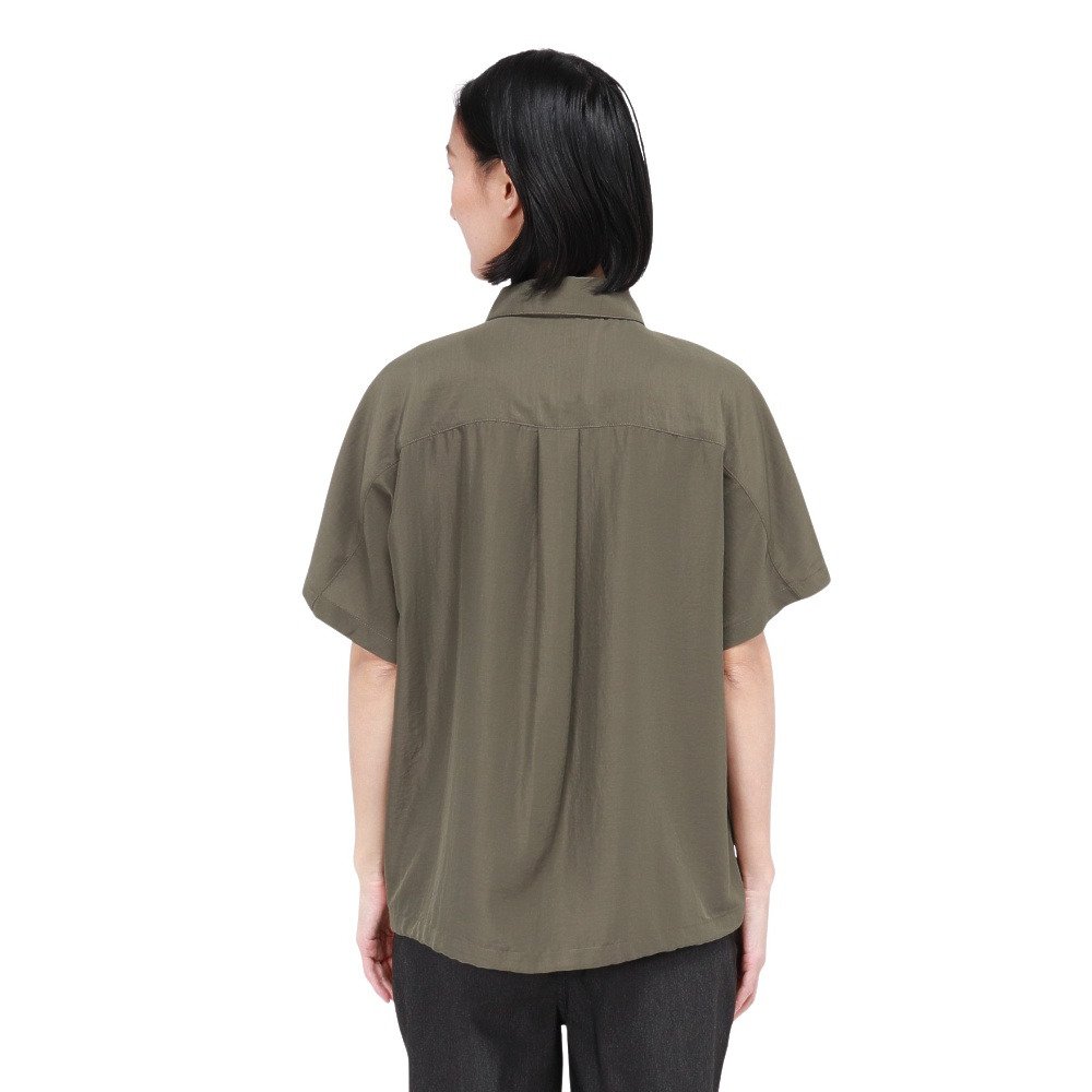 ホールアース（Whole Earth）（レディース）半袖シャツ フレンチスリーブシャツ WE2VDZ76 KHK