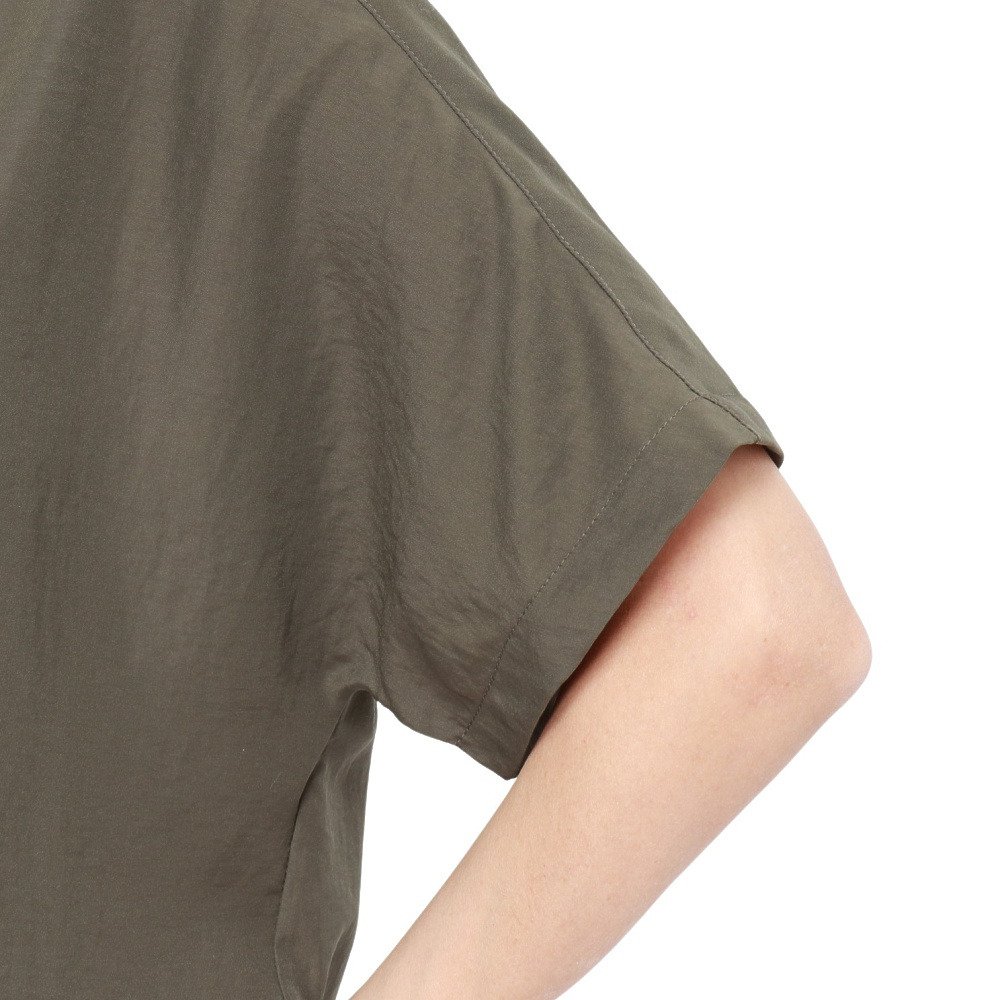 ホールアース（Whole Earth）（レディース）半袖シャツ フレンチスリーブシャツ WE2VDZ76 KHK