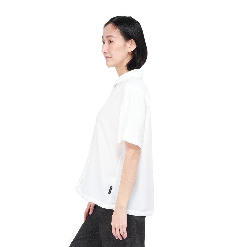 ホールアース（Whole Earth）（レディース）半袖シャツ フレンチスリーブシャツ WE2VDZ76 WHT