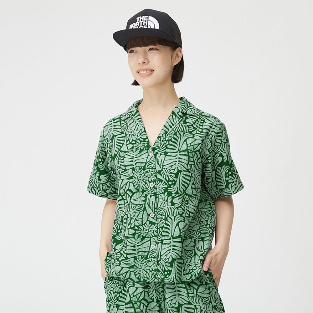カジュアルシャツ 半袖シャツ ショートスリーブ アロハベントシャツ NRW22330 BG グリーン 6