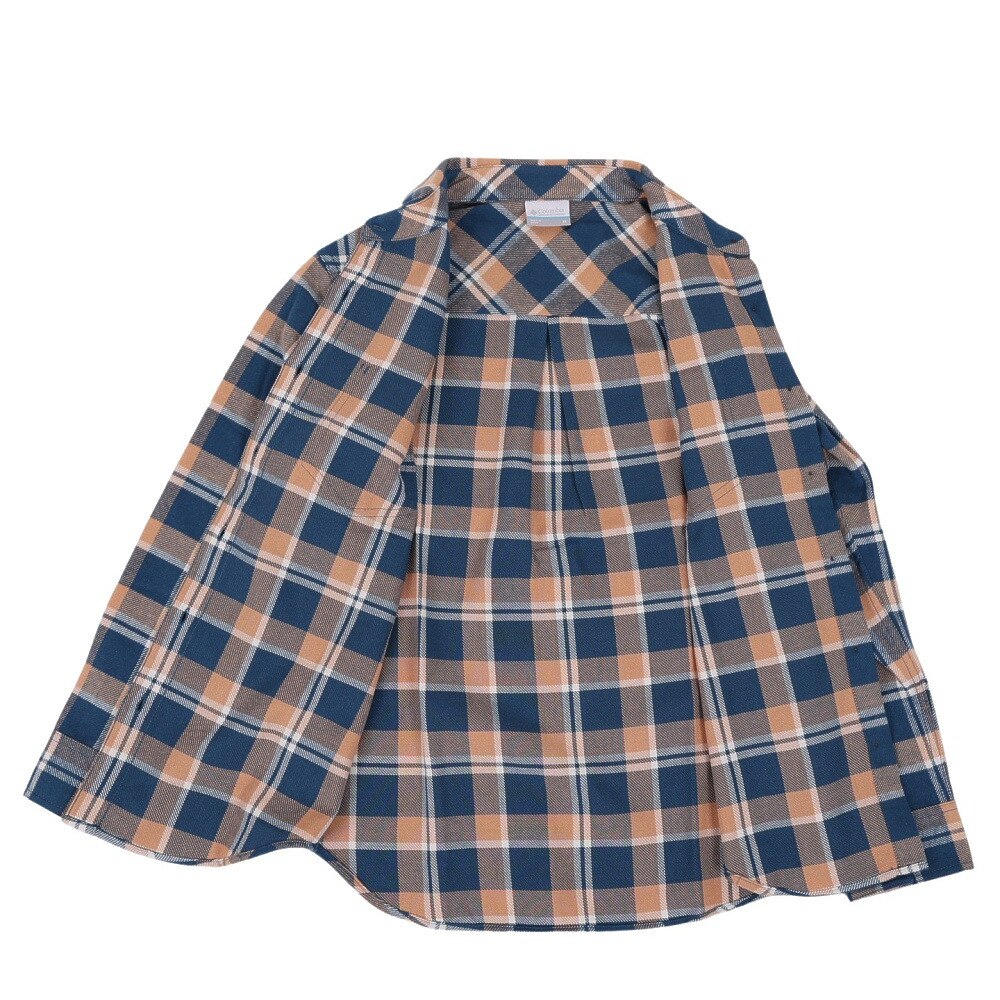 コロンビア（Columbia）（レディース）長袖シャツ シカゴアベニューロングスリーブシャツ PL3229 340 ブルー チェックシャツ ネルシャツ
