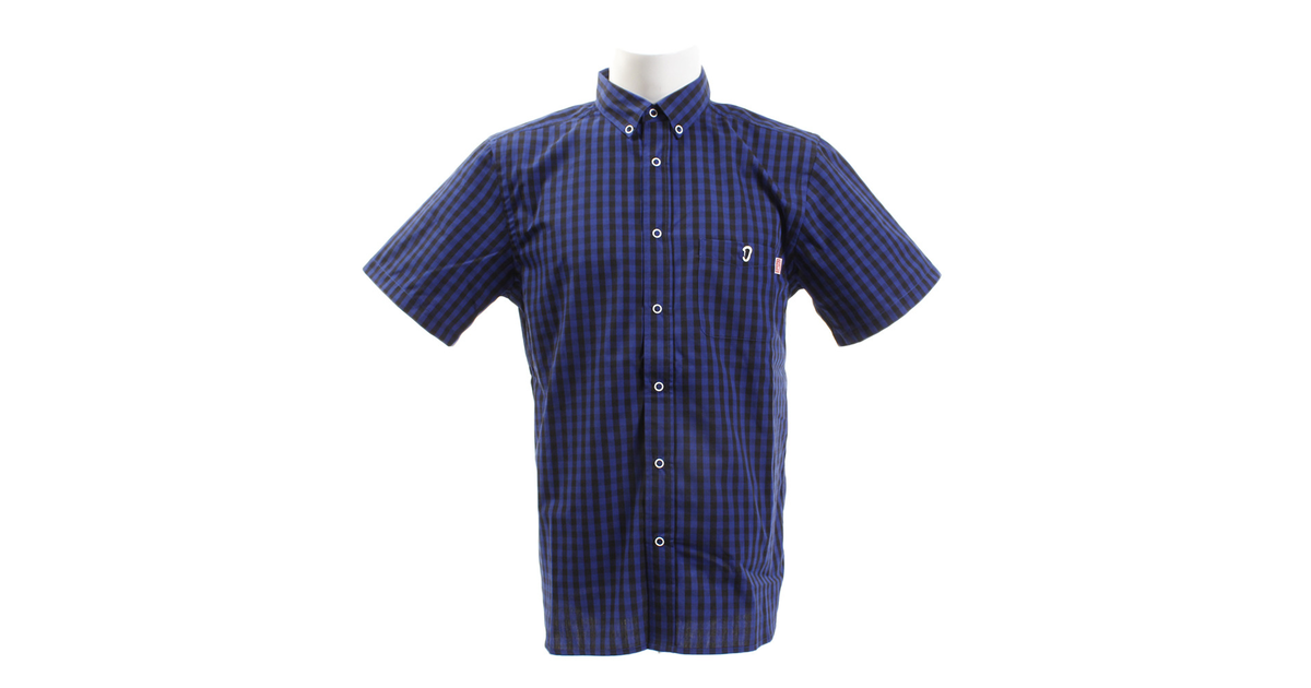 ギンガムチェックシャツ Ch02 1103 Navy Blue チャムス エルブレス ギンガムチェックシャツ Ch02 1103 Navy Blue チャムス エルブレス