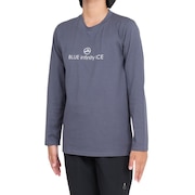 (キッズ)ジュニア 長袖Tシャツ ロンT YADAKAINO ロングスリーブ ロゴTシャツ BIJ74101PA 648 ダークブルー