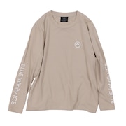 (キッズ)ジュニア 長袖Tシャツ YADAKAINO ロゴTシャツ BIJ74101PB 186 ベージュ