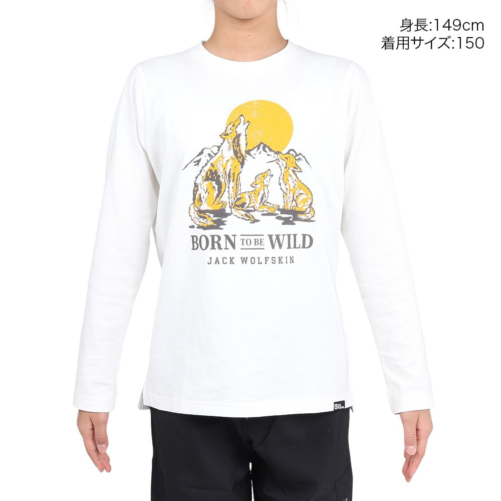 ジャックウルフスキン（JackWolfskin）（キッズ）ジュニア アンダーウェア ウルフプリント ロングスリーブTシャツ A63214-5055