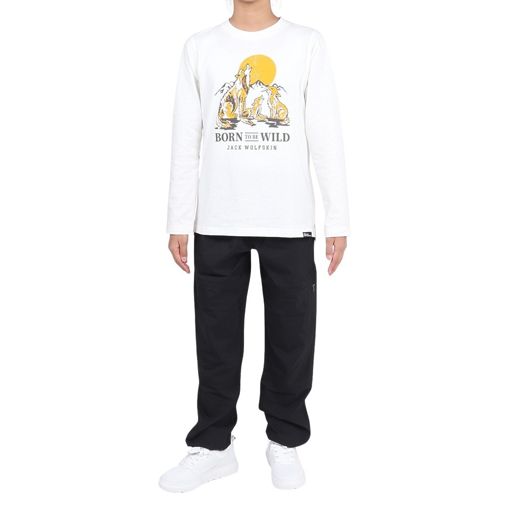 ジャックウルフスキン（JackWolfskin）（キッズ）ジュニア アンダーウェア ウルフプリント ロングスリーブTシャツ A63214-5055