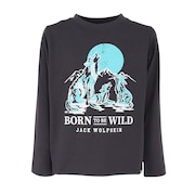 (キッズ)ジュニア アンダーウェア ウルフプリント ロングスリーブTシャツ A63214-6350