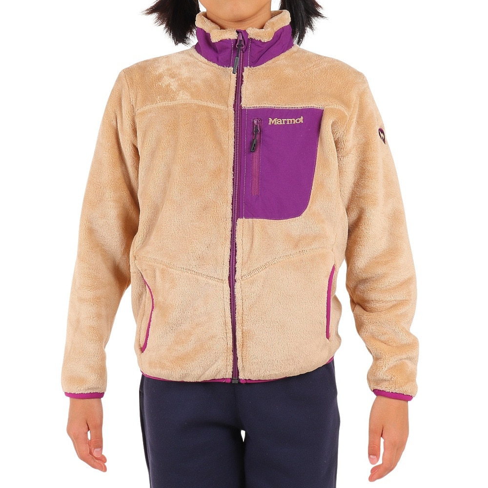 マーモット（Marmot）（キッズ）ジュニア アンシェントフリースジャケット TSFKF201-M044 パープル フルジップ 保温