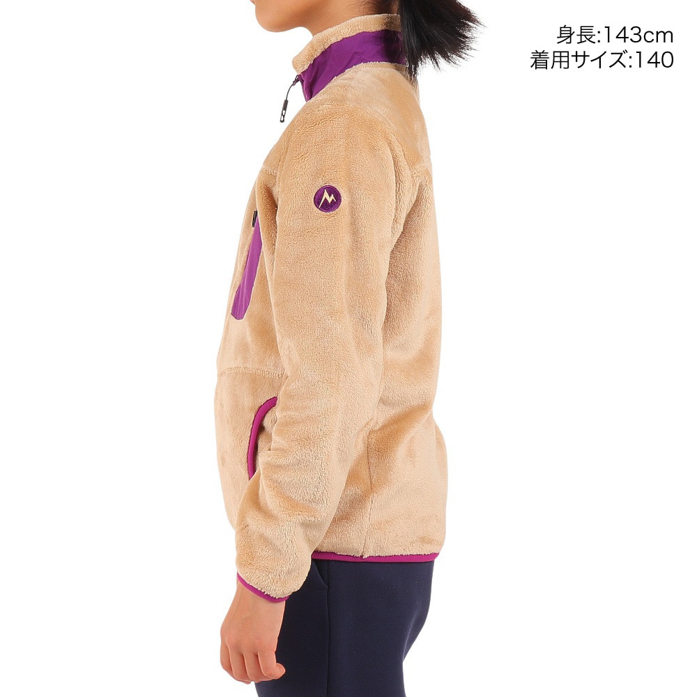 マーモット（Marmot）（キッズ）ジュニア アンシェントフリースジャケット TSFKF201-M044 パープル フルジップ 保温