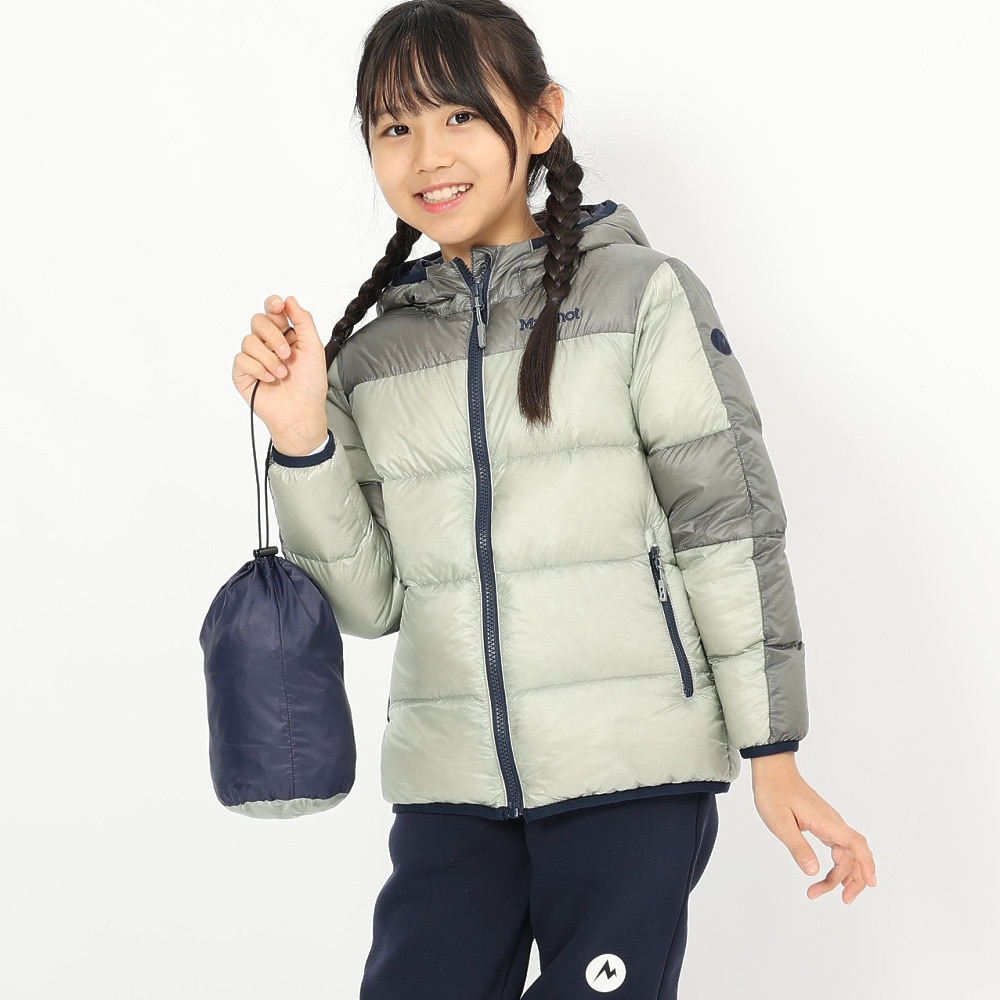 マーモット（Marmot）（キッズ）キッズ 750フィルパワープライムダウンフーディー TSAKD102-LGRAY