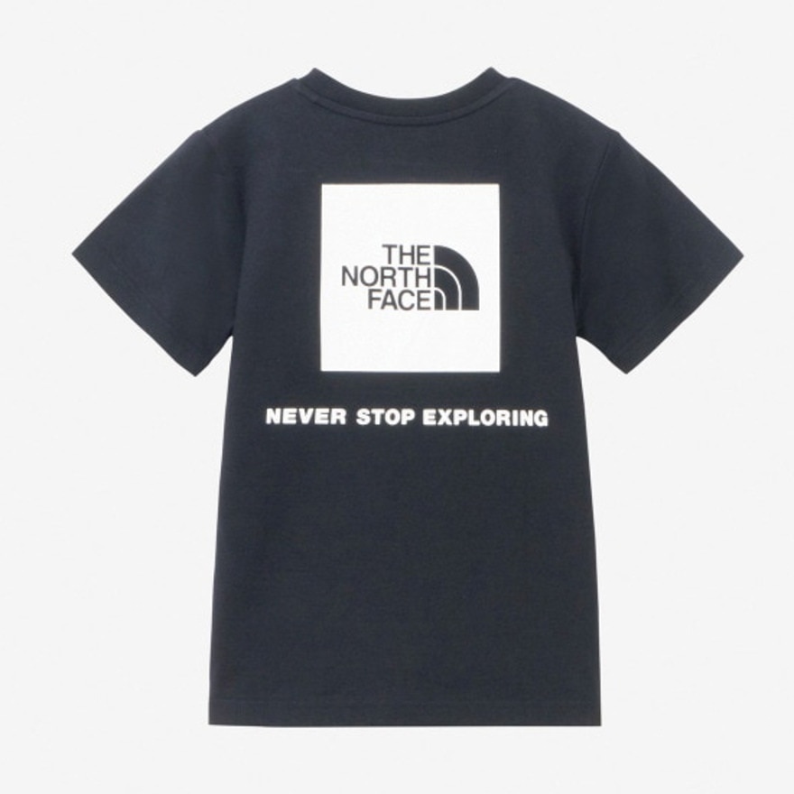 ザ・ノース・フェイス（THE NORTH FACE）（キッズ）半袖 Tシャツ ショートスリーブバックスクエアロゴティー NTJ32333 K ブラック トップス バックロゴ 綿100