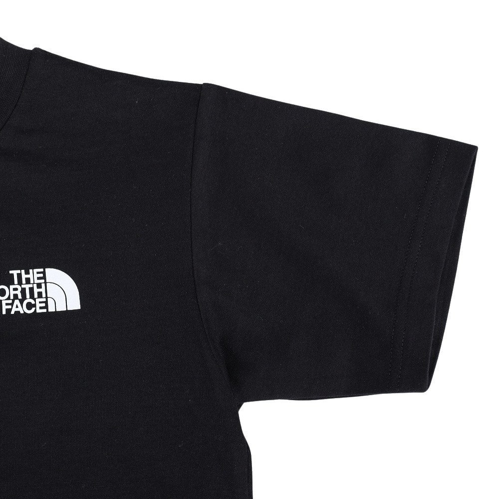 ザ・ノース・フェイス（THE NORTH FACE）（キッズ）半袖 Tシャツ ショートスリーブバックスクエアロゴティー NTJ32333 K ブラック トップス バックロゴ 綿100