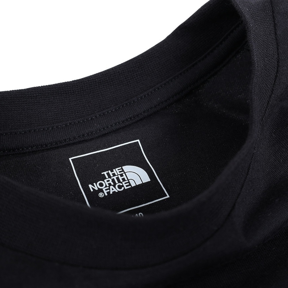 ザ・ノース・フェイス（THE NORTH FACE）（キッズ）半袖 Tシャツ ショートスリーブバックスクエアロゴティー NTJ32333 K ブラック トップス バックロゴ 綿100