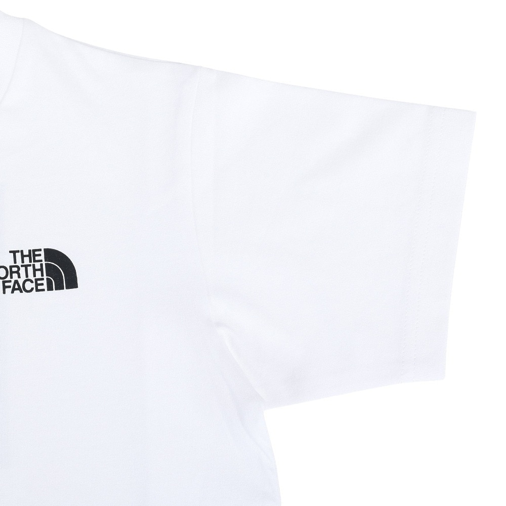 ザ・ノース・フェイス（THE NORTH FACE）（キッズ）半袖 Tシャツ ショートスリーブバックスクエアロゴティー NTJ32333 W ホワイト トップス バックロゴ 綿100