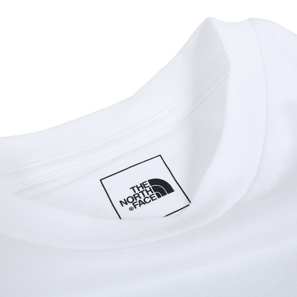 ザ・ノース・フェイス（THE NORTH FACE）（キッズ）半袖 Tシャツ ショートスリーブバックスクエアロゴティー NTJ32333 W ホワイト トップス バックロゴ 綿100