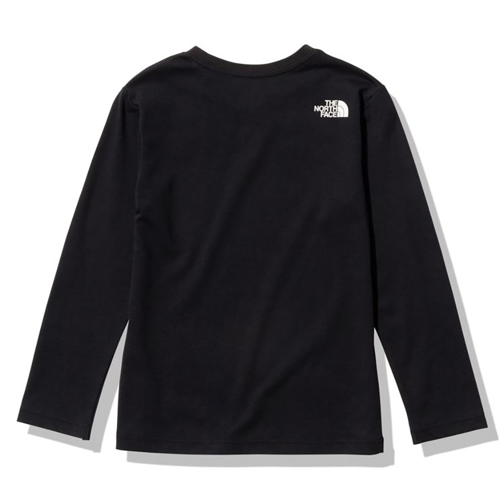 ノースフェイス（THE NORTH FACE）（キッズ）ジュニア 長袖 Tシャツ ロンT ロングスリーブスモールスクエアロゴTシャツ NTJ32357 K ブラック ロゴT UVカット