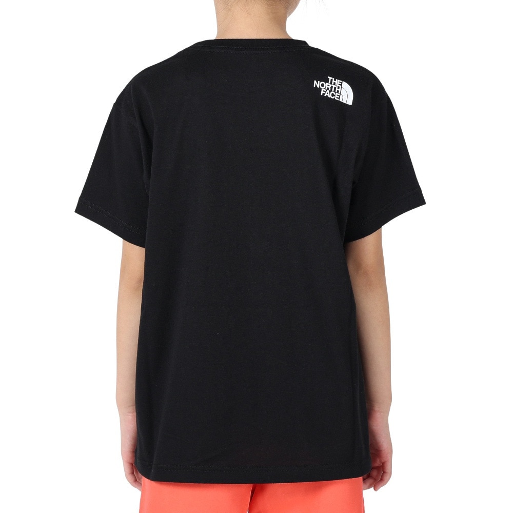 ノースフェイス（THE NORTH FACE）（キッズ）ジュニア 半袖 Tシャツ ショートスリーブスモールスクエアロゴTシャツ NTJ32358 K ブラック