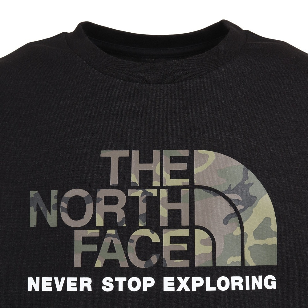 ノースフェイス｜ノースフェイス（THE NORTH FACE）（キッズ）半袖 Tシャツ ショートスリーブカモロゴTシャツ NTJ32359 K  ブラック トップス UVカット クルーネック アウトドア・キャンプ用品はエルブレス
