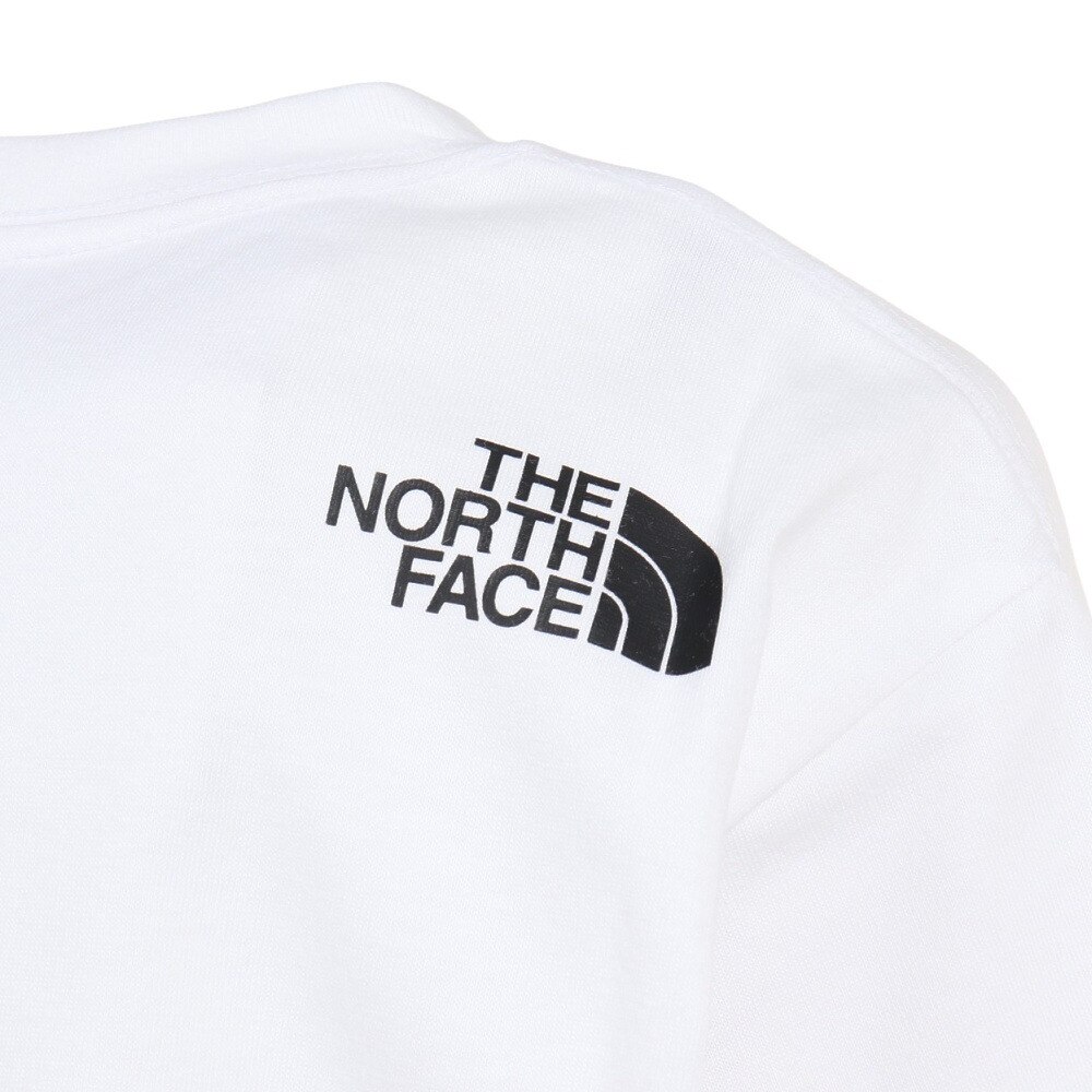 ノースフェイス（THE NORTH FACE）（キッズ）半袖 Tシャツ ショートスリーブ カモロゴTシャツ NTJ32359 W ホワイト トップス UVカット クルーネック