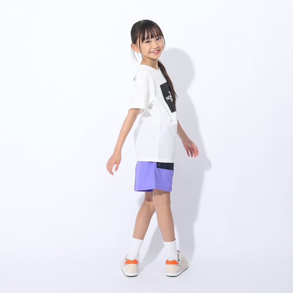 ザ・ノース・フェイス（THE NORTH FACE）（キッズ）半袖Tシャツ ショートスリーブ カラード スクエアロゴ Tシャツ NTJ32361 WK