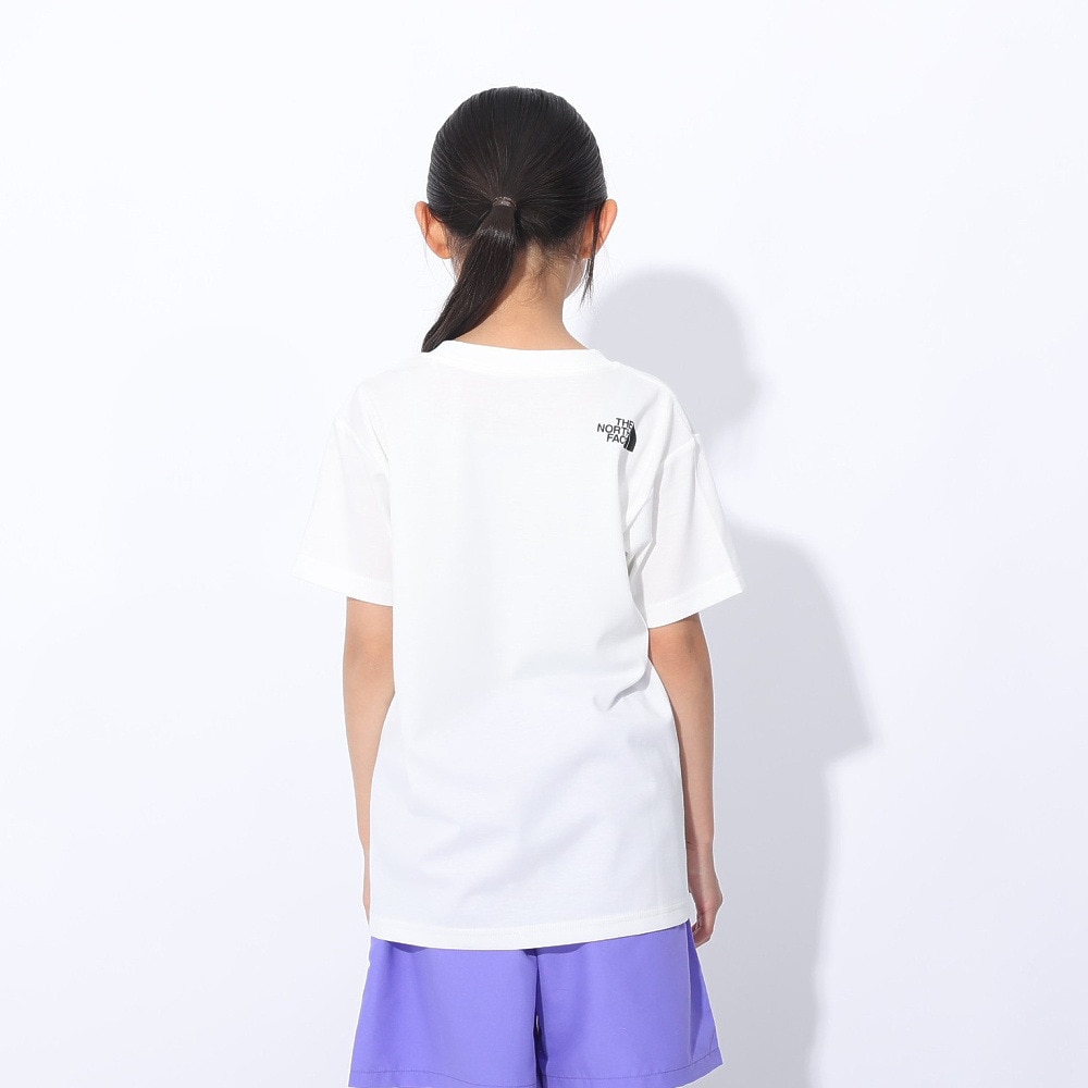 ザ・ノース・フェイス（THE NORTH FACE）（キッズ）半袖Tシャツ ショートスリーブ カラード スクエアロゴ Tシャツ NTJ32361 WK
