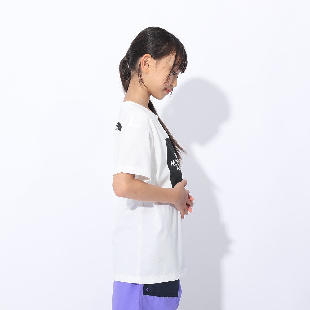ザ・ノース・フェイス（THE NORTH FACE）（キッズ）半袖Tシャツ ショートスリーブ カラード スクエアロゴ Tシャツ NTJ32361 WK
