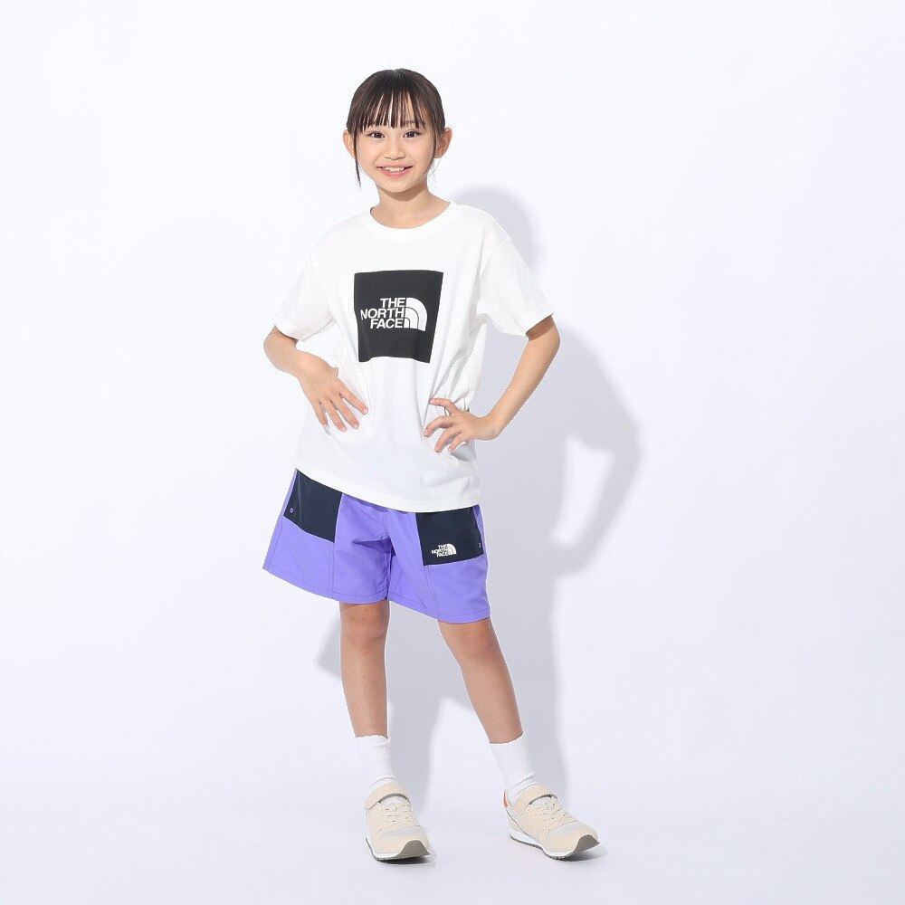 ザ・ノース・フェイス（THE NORTH FACE）（キッズ）半袖Tシャツ ショートスリーブ カラード スクエアロゴ Tシャツ NTJ32361 WK
