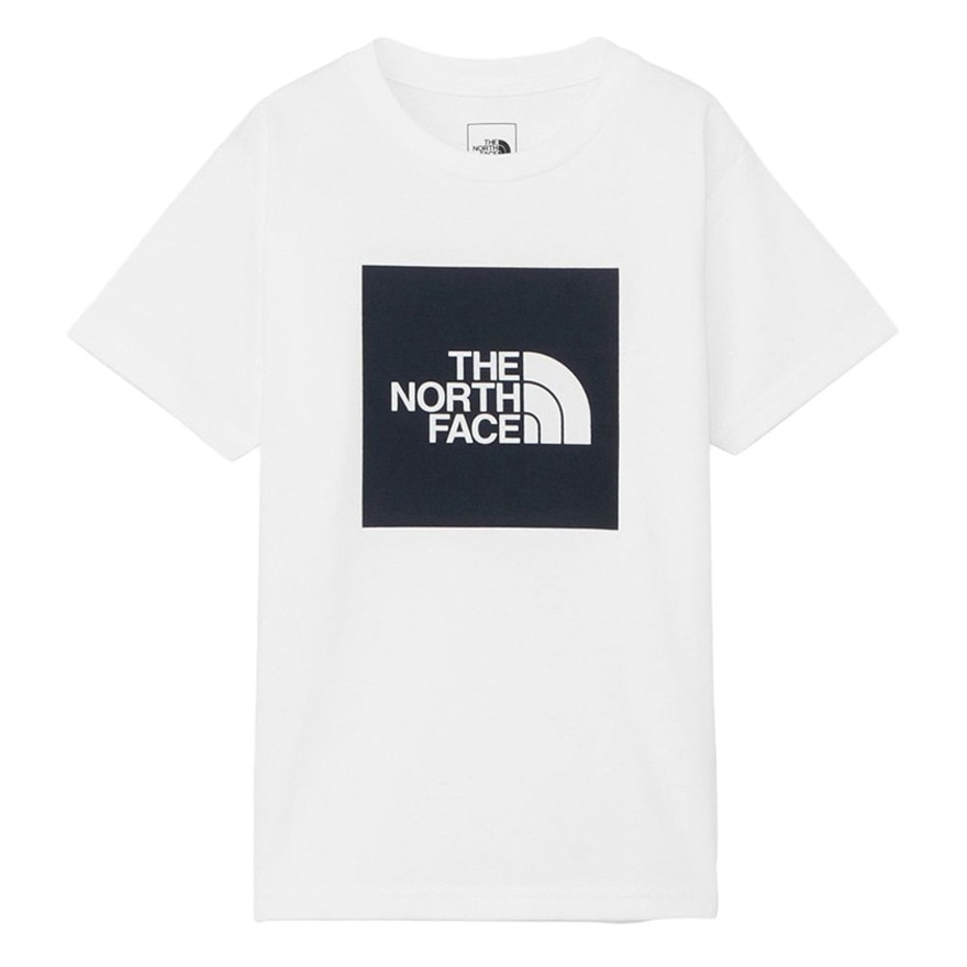 ノースフェイス（THE NORTH FACE）（キッズ）半袖Tシャツ ショートスリーブ カラード スクエアロゴ Tシャツ NTJ32361 WK