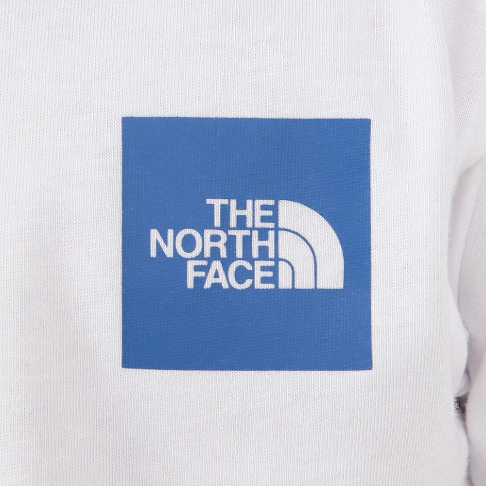 ザ・ノース・フェイス（THE NORTH FACE）（キッズ）ジュニア 長袖 Tシャツ ロンT スモールスクエアロゴ Tシャツ NTJ32357 WT ホワイト UVカット 速乾