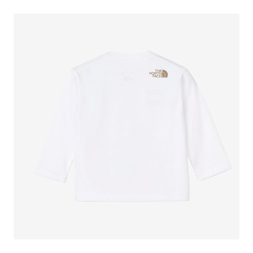 ザ・ノース・フェイス（THE NORTH FACE）（キッズ）ベビー ロングスリーブ スモールスクエアロゴ Tシャツ NTB32357 WH