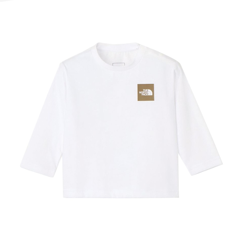 ザ・ノース・フェイス（THE NORTH FACE）（キッズ）ベビー ロングスリーブ スモールスクエアロゴ Tシャツ NTB32357 WH