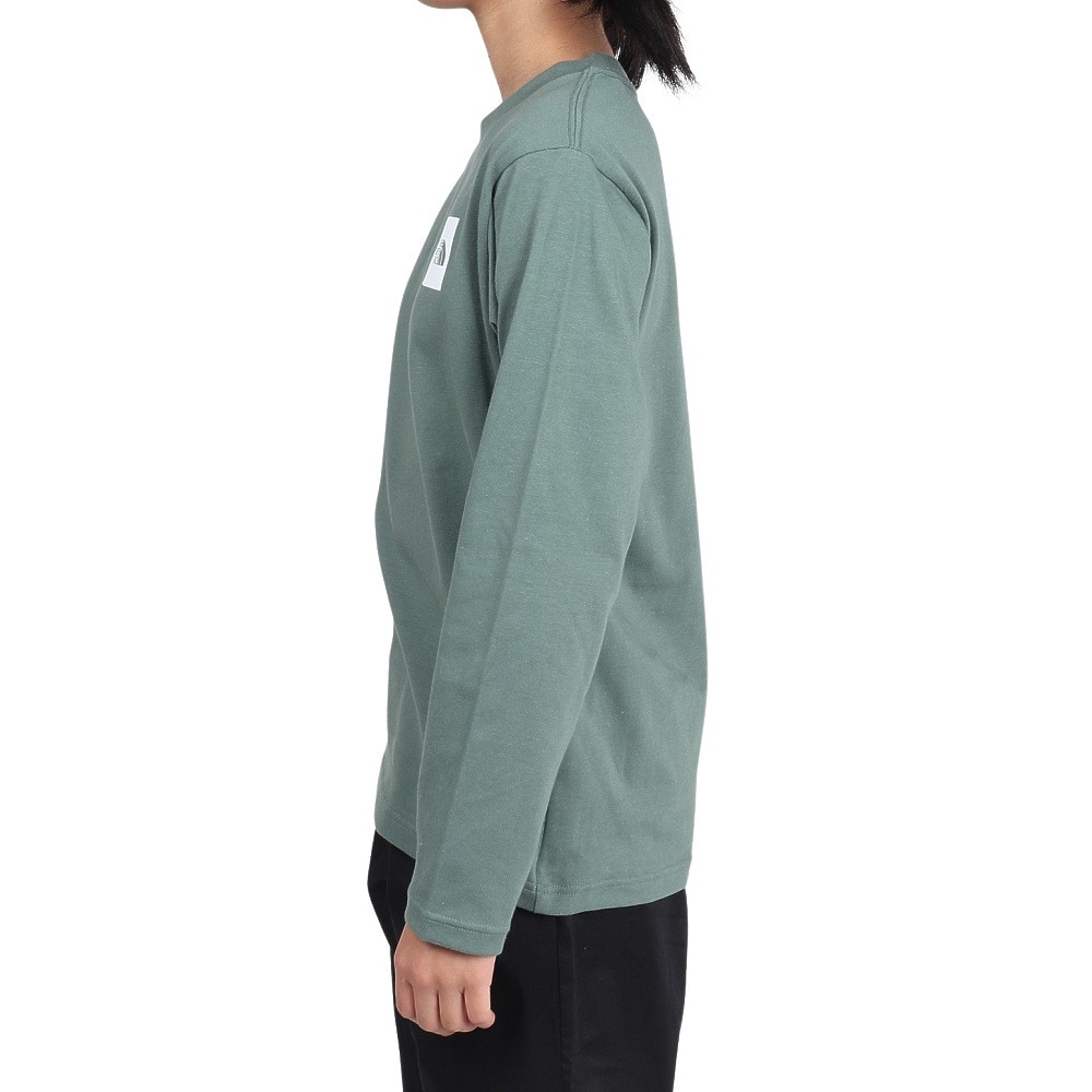 ザ・ノース・フェイス（THE NORTH FACE）（キッズ）ロングスリーブ スモールスクエアロゴ 長袖Tシャツ NTJ32357 DG