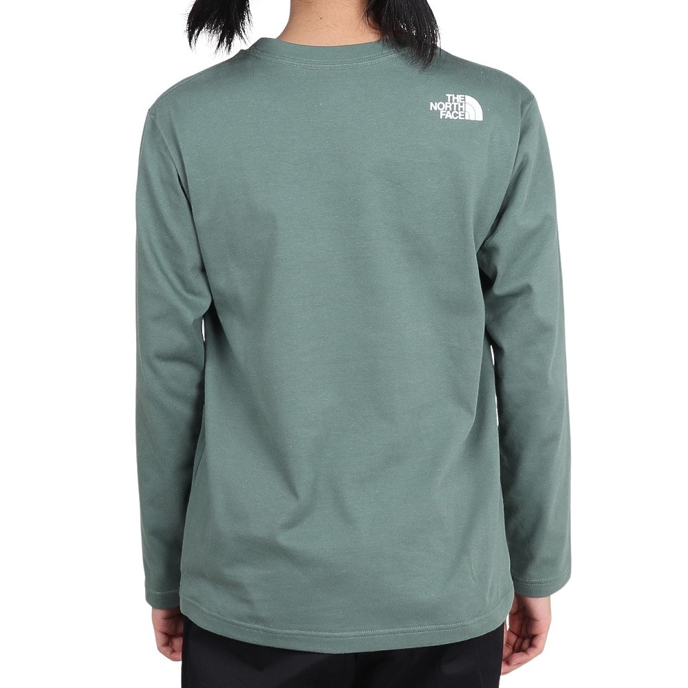 ザ・ノース・フェイス（THE NORTH FACE）（キッズ）ロングスリーブ スモールスクエアロゴ 長袖Tシャツ NTJ32357 DG