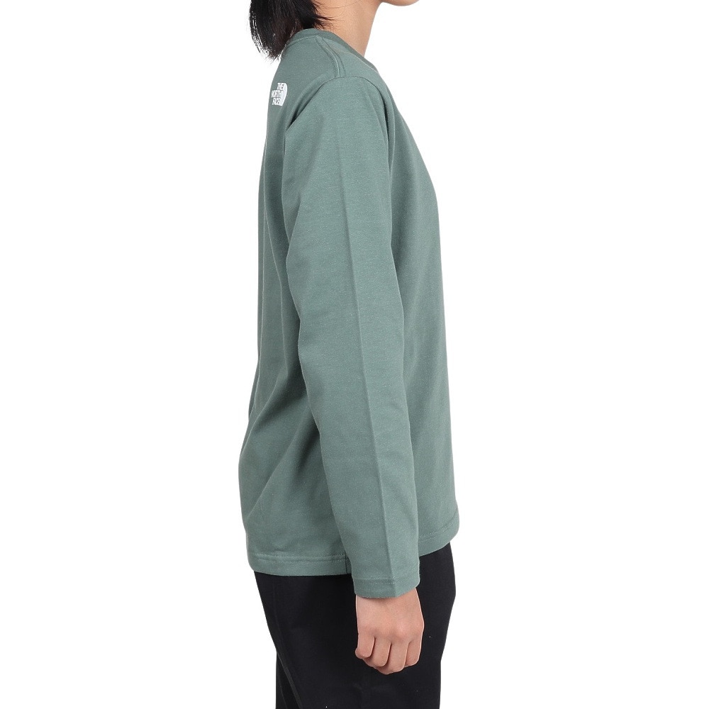 ザ・ノース・フェイス（THE NORTH FACE）（キッズ）ロングスリーブ スモールスクエアロゴ 長袖Tシャツ NTJ32357 DG