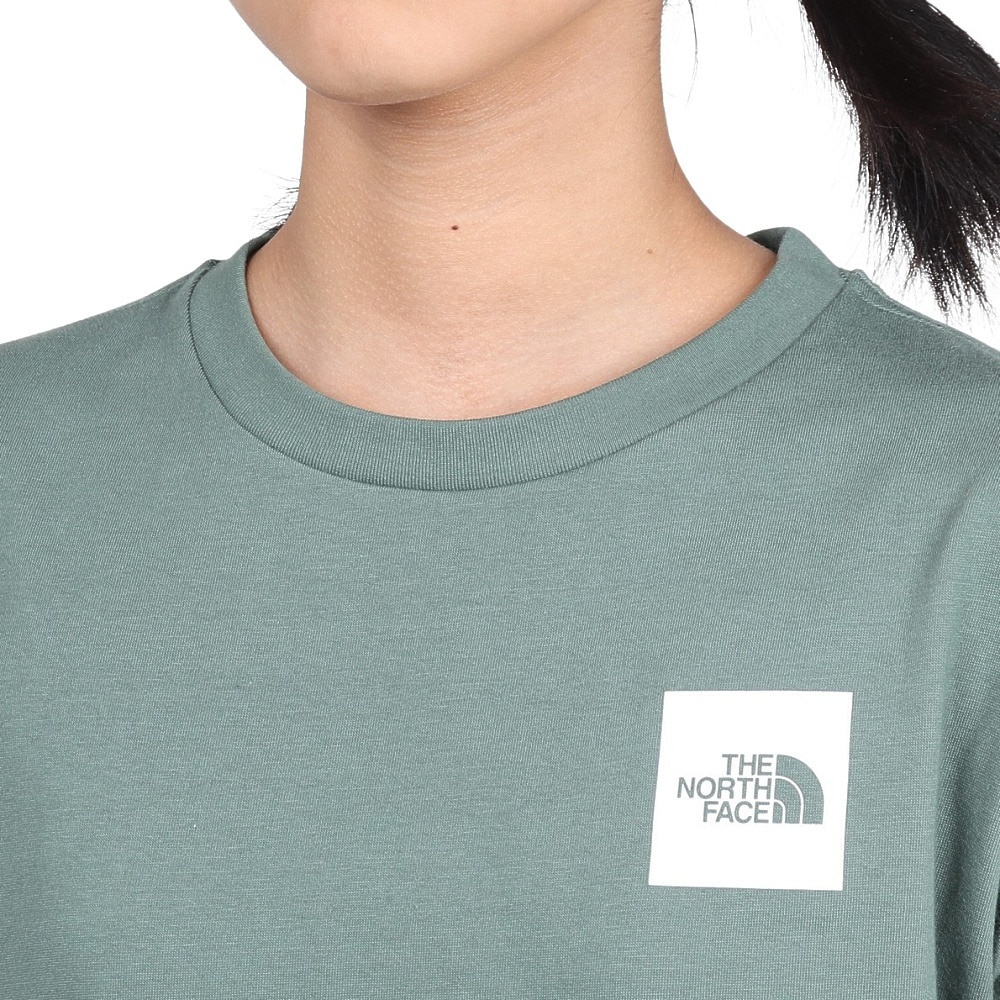 ザ・ノース・フェイス（THE NORTH FACE）（キッズ）ロングスリーブ スモールスクエアロゴ 長袖Tシャツ NTJ32357 DG
