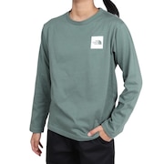(キッズ)ロングスリーブ スモールスクエアロゴ 長袖Tシャツ NTJ32357 DG