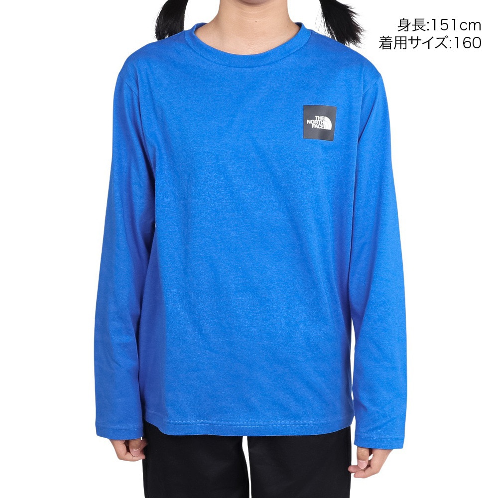 ザ・ノース・フェイス（THE NORTH FACE）（キッズ）ロングスリーブ スモールスクエアロゴ 長袖Tシャツ NTJ32357 HB