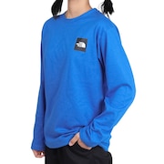 (キッズ)ロングスリーブ スモールスクエアロゴ 長袖Tシャツ NTJ32357 HB