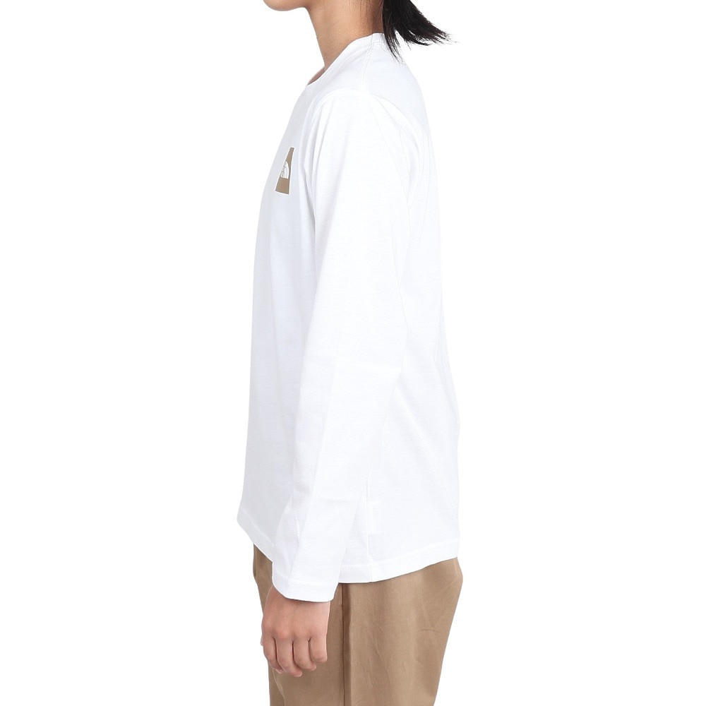 ザ・ノース・フェイス（THE NORTH FACE）（キッズ）ロングスリーブ スモールスクエアロゴ 長袖Tシャツ NTJ32357 WH